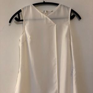 ASOS white sleeveless multi-layer blouse